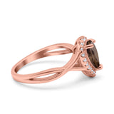 Pear Teardrop Natural Stone Twisted Ring