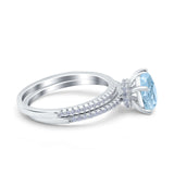 Two Piece Pear Teardrop Natural Stone Ring