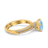 Two Piece Pear Teardrop Natural Stone Ring