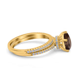 Two Piece Pear Teardrop Natural Stone Ring