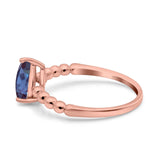 Pear Teardrop Natural Stone Solitaire Ring