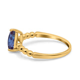 Pear Teardrop Natural Stone Solitaire Ring