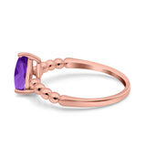 Pear Teardrop Natural Stone Solitaire Ring