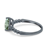 Pear Teardrop Natural Stone Solitaire Ring