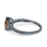 Pear Teardrop Natural Stone Solitaire Ring