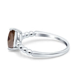 Pear Teardrop Natural Stone Solitaire Ring