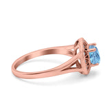 Art Deco Round Natural Stone Floral Ring