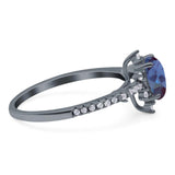 Pear Teardrop Natural Stone Cluster Ring