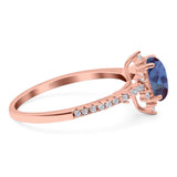 Pear Teardrop Natural Stone Cluster Ring
