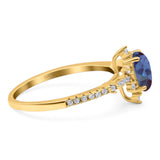 Pear Teardrop Natural Stone Cluster Ring
