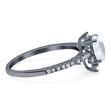 Pear Teardrop Natural Stone Cluster Ring
