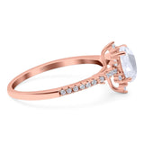 Pear Teardrop Natural Stone Cluster Ring