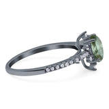 Pear Teardrop Natural Stone Cluster Ring