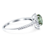 Pear Teardrop Natural Stone Cluster Ring
