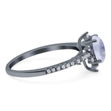 Pear Teardrop Natural Stone Cluster Ring