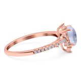 Pear Teardrop Natural Stone Cluster Ring
