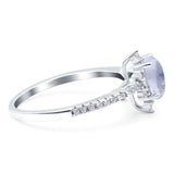 Pear Teardrop Natural Stone Cluster Ring