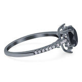 Pear Teardrop Natural Stone Cluster Ring
