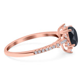 Pear Teardrop Natural Stone Cluster Ring
