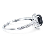 Pear Teardrop Natural Stone Cluster Ring