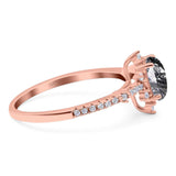 Pear Teardrop Natural Stone Cluster Ring