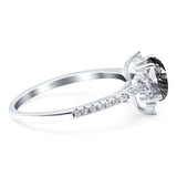 Pear Teardrop Natural Stone Cluster Ring