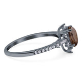 Pear Teardrop Natural Stone Cluster Ring