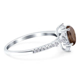 Pear Teardrop Natural Stone Cluster Ring