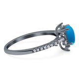 Pear Teardrop Natural Stone Cluster Ring