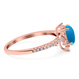 Pear Teardrop Natural Stone Cluster Ring