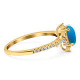Pear Teardrop Natural Stone Cluster Ring