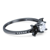 Art Deco Round Natural Stone Floral Ring