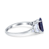 Art Deco Oval Natural Stone Wedding Ring