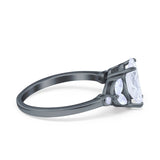 Art Deco Oval Natural Stone Wedding Ring