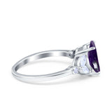 Art Deco Oval Natural Stone Wedding Ring
