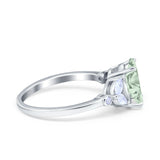 Art Deco Oval Natural Stone Wedding Ring