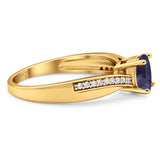 Vintage Style Round Natural Stone Twisted Ring