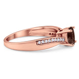 Vintage Style Round Natural Stone Twisted Ring