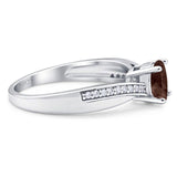 Vintage Style Round Natural Stone Twisted Ring