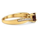 Vintage Style Round Natural Stone Twisted Ring