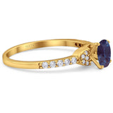Art Deco Round Natural Stone Ring