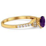 Art Deco Round Natural Stone Ring