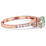 Art Deco Round Natural Stone Ring