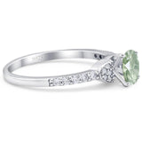 Art Deco Round Natural Stone Ring