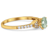 Art Deco Round Natural Stone Ring