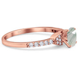 Art Deco Round Natural Stone Ring