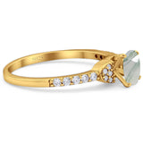 Art Deco Round Natural Stone Ring