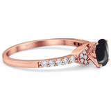 Art Deco Round Natural Stone Ring