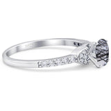 Art Deco Round Natural Stone Ring