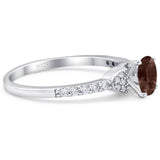 Art Deco Round Natural Stone Ring